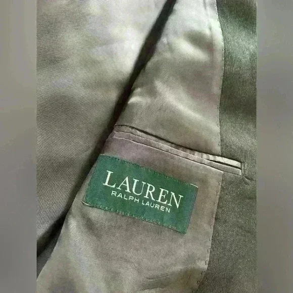 Ralph Lauren Mens Blazer Gray 100% Wool 2 Button Lined Jacket Sport Coat Sz 42L - Picture 8 of 16